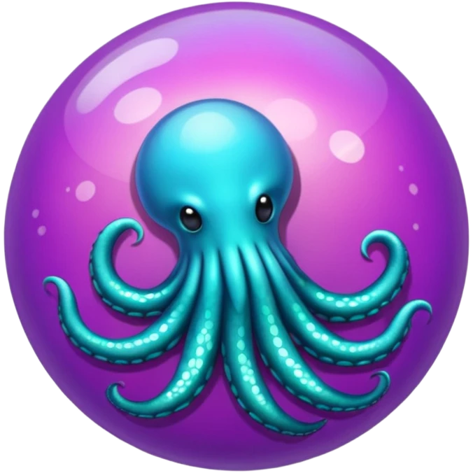 Poulpe et boule disco argentée emoji