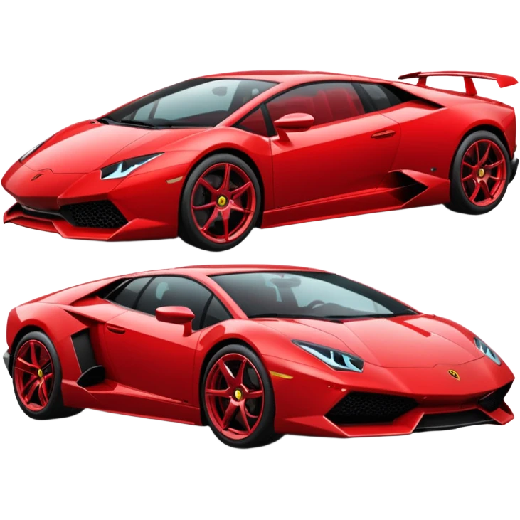 red lamborghini emoji