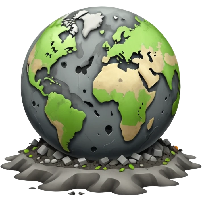 Pollution on earth and earth surface should seen more polluted   emoji