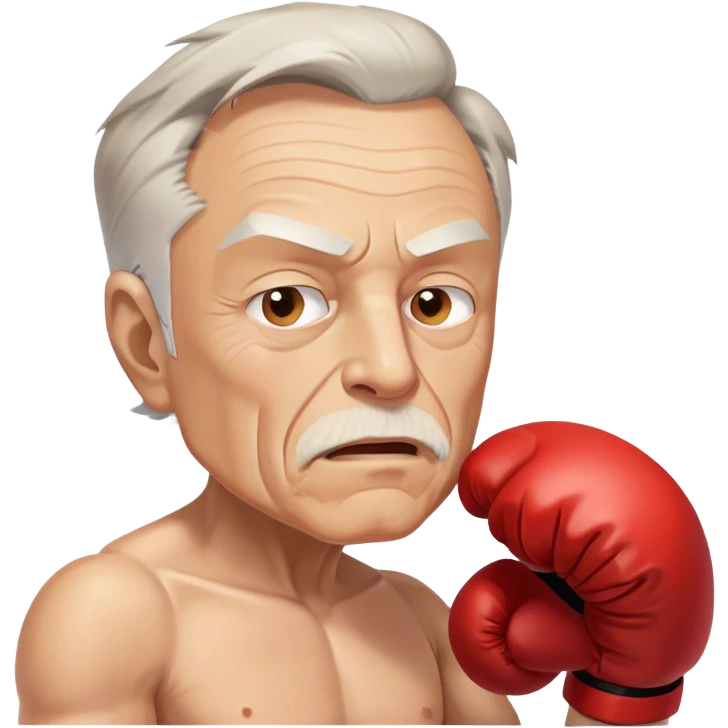 Old man boxing Elon Musk emoji