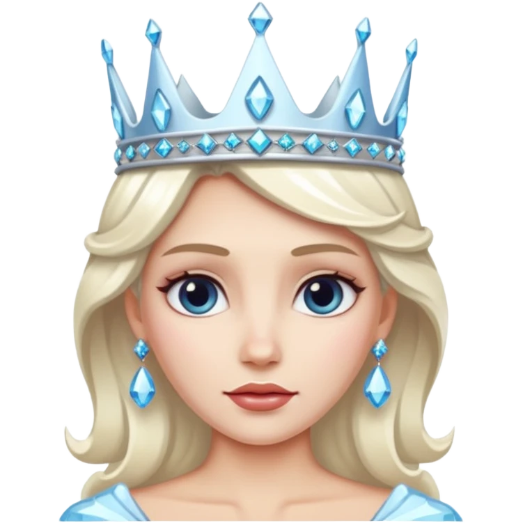 ice queen with crown emoji