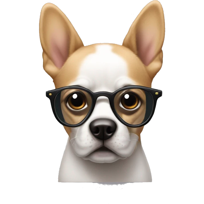 Perro con lentes emoji