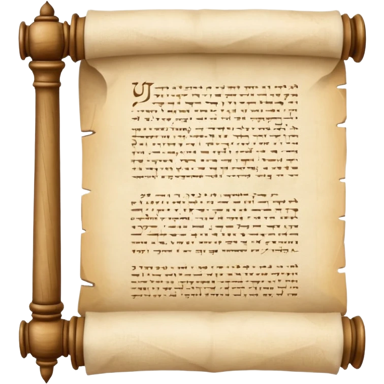 The pale beige Torah emoji