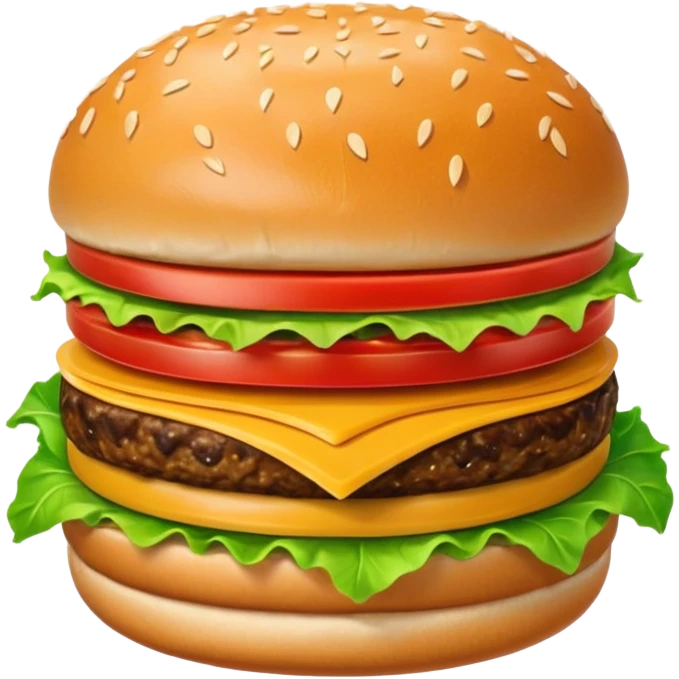 A hamburger with a mouth emoji