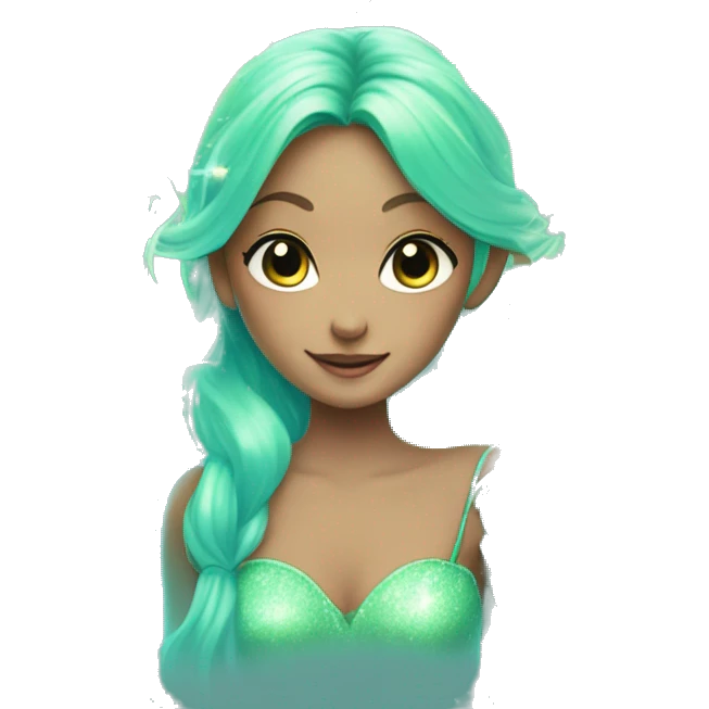 Fairy wings in light green and blue touches with sparkls and glitter on the magical wings. emoji