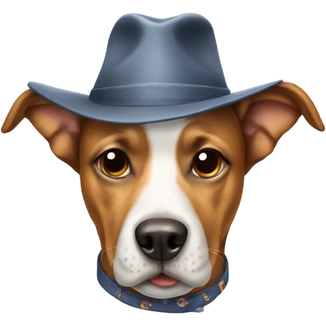 Dog wearing a hat emoji