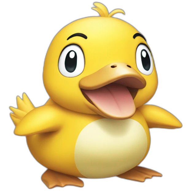 Psyduck is happy emoji