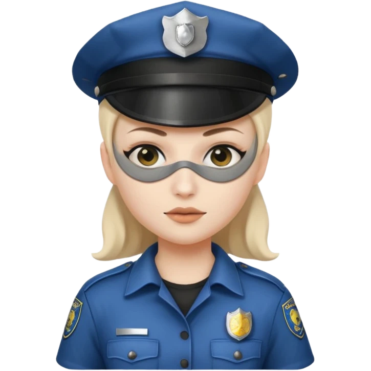 thief with police hat, thief mask,prison dress. emoji