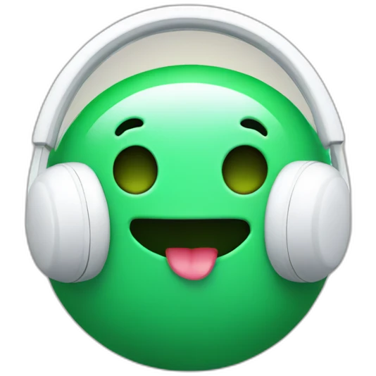 happy blob with white headphones emoji