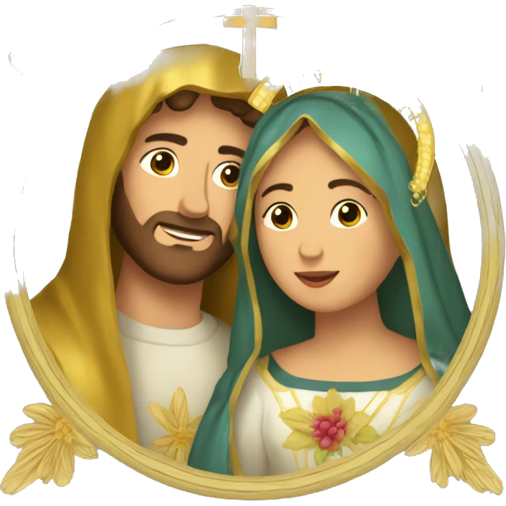 Virgen maria y Jesús emoji