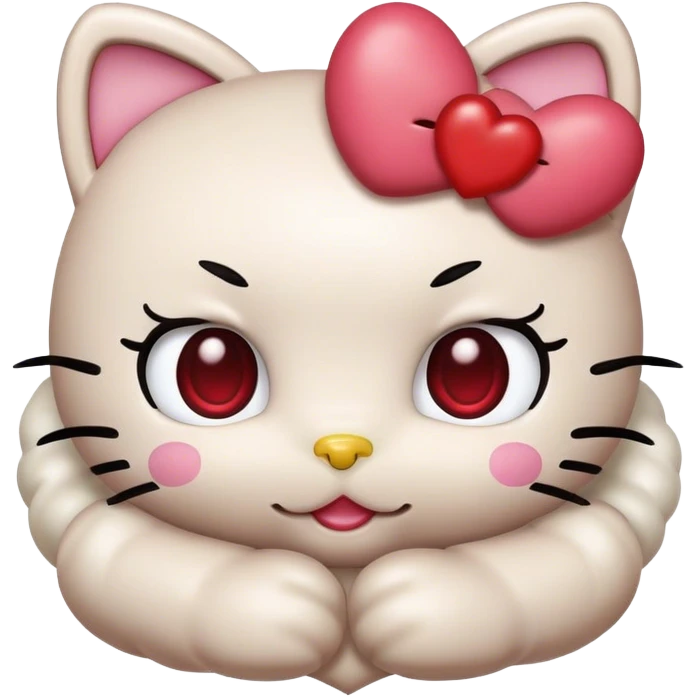 Hello Kitty co ojosde corazón  emoji