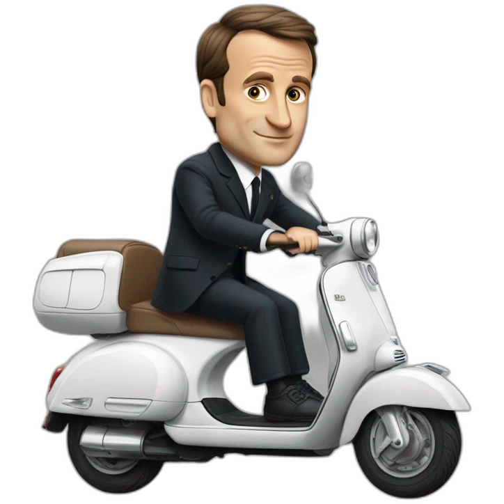 Harry potteremmanuel macron sur un scooter emoji
