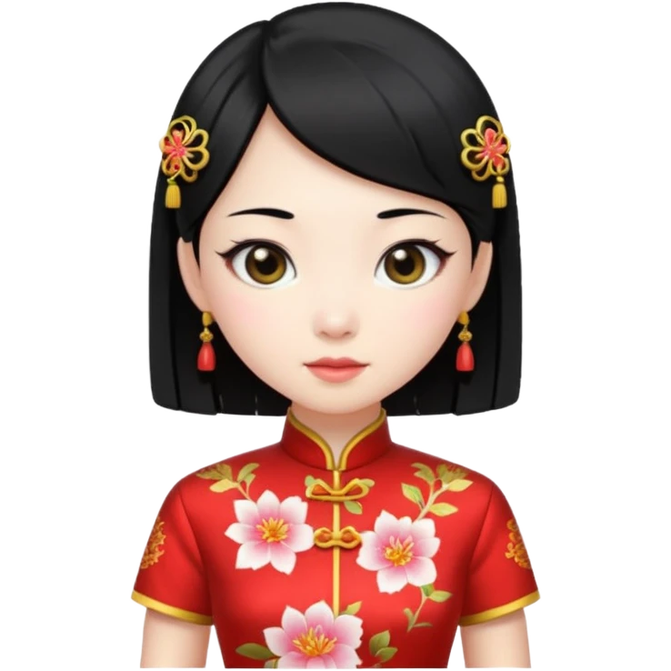 chinese alien, cheongsam
 emoji