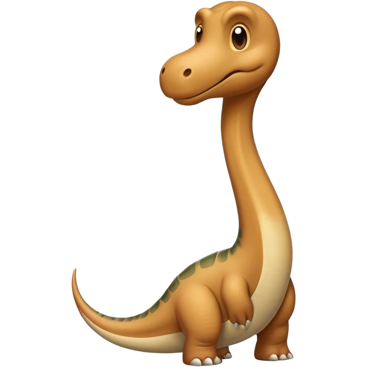 humorous phallic-shaped diplodocus neck emoji, no text emoji