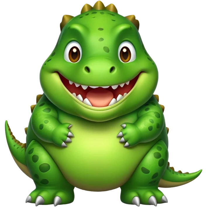 fat dinosaur happy emoji