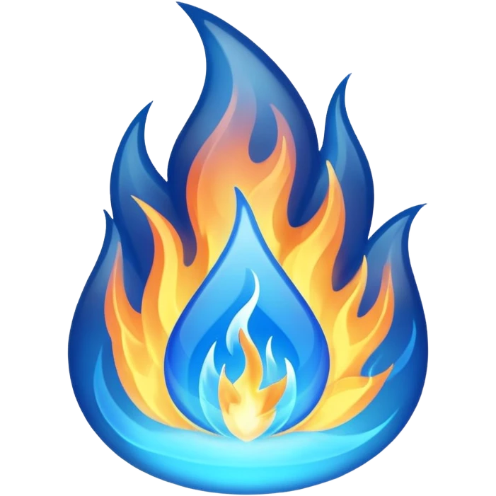 Blue fire emoji