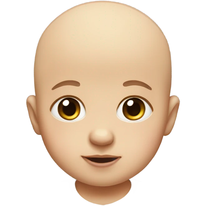 Bald baby emoji