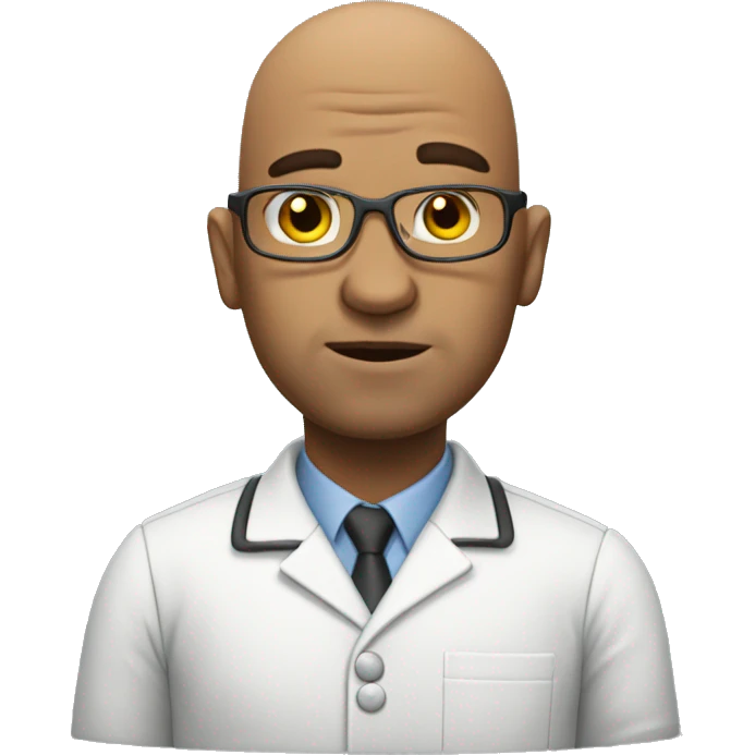 depressed bald chemistry teacher emoji