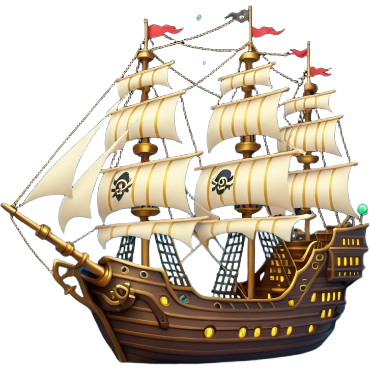 large pirate ship in space emoji