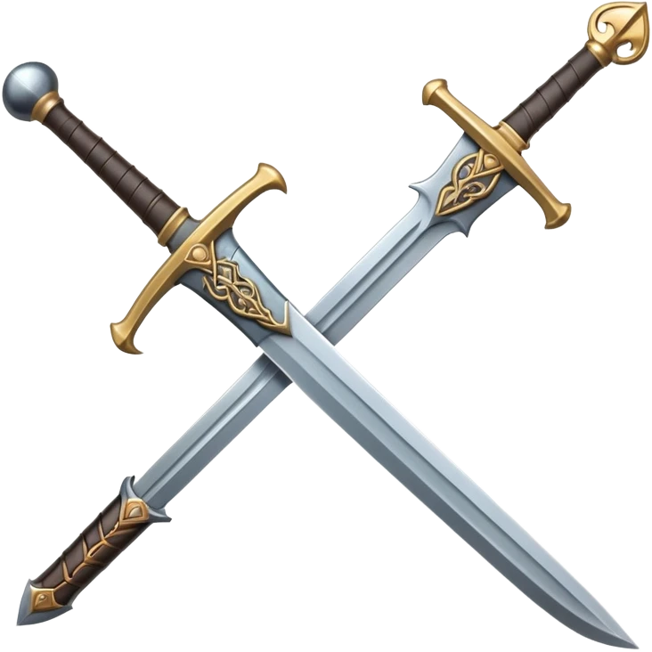 Medieval iron sword with detailed hilt and blade emoji