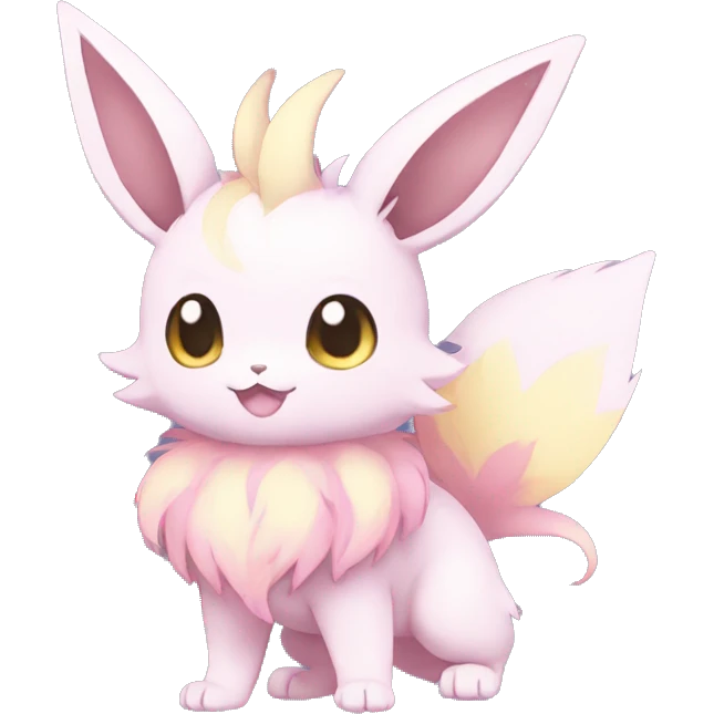Kawaii Pastel Eeveelution-Cute-Pokémon-fusion full body emoji