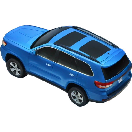 Blue suv melting into a puddle in the sun emoji
