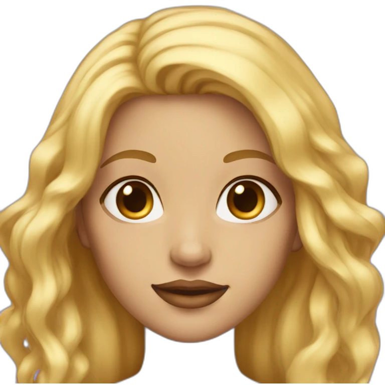 Beautiful woman with golden hair and purple eyes emoji