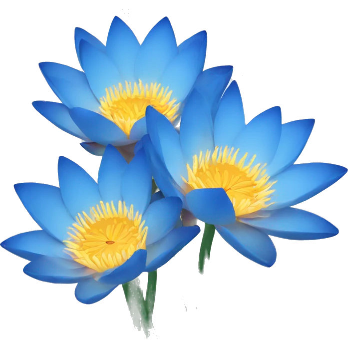 Two blue lotus flowers emoji