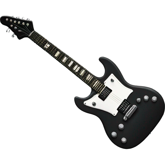 Black electric guitar emoji