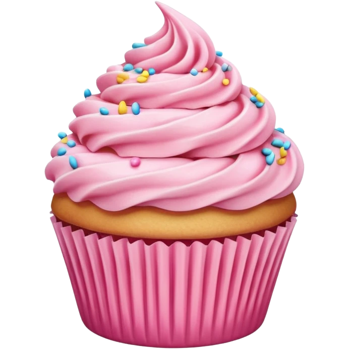 Cupcake with pink icing emoji