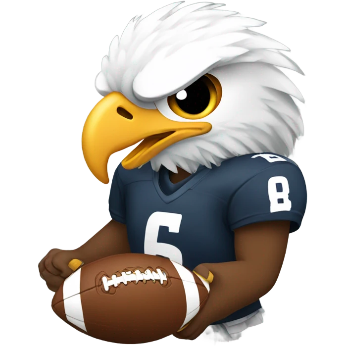 Eagle playing football emoji