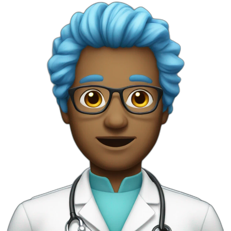 Il Dottore with blue hair emoji