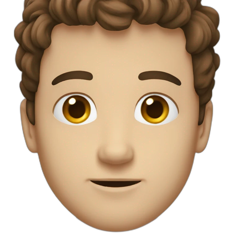 Homme bran cheveu boucles emoji