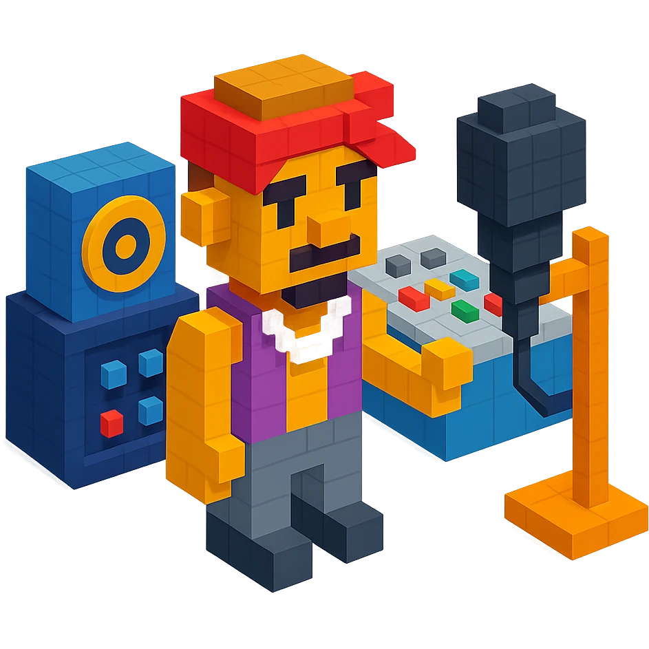 Lego version of 2Pac in a recording studio emoji
