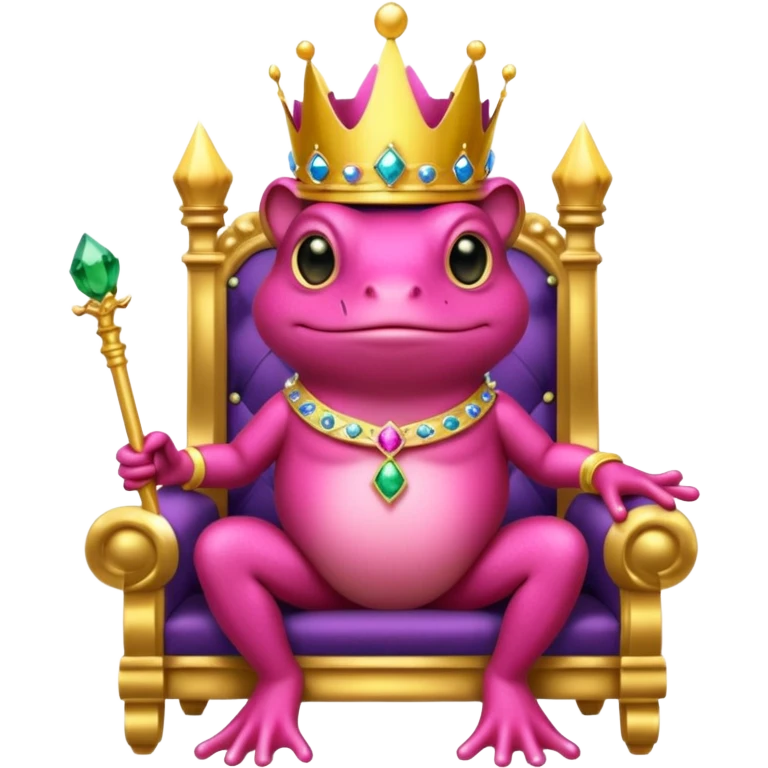 pink frog in royal outfit emoji