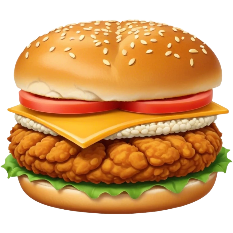 Fried chicken sandwich without vegetables  emoji