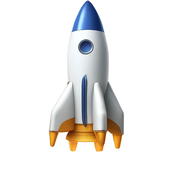 A rocket kissing stars emoji