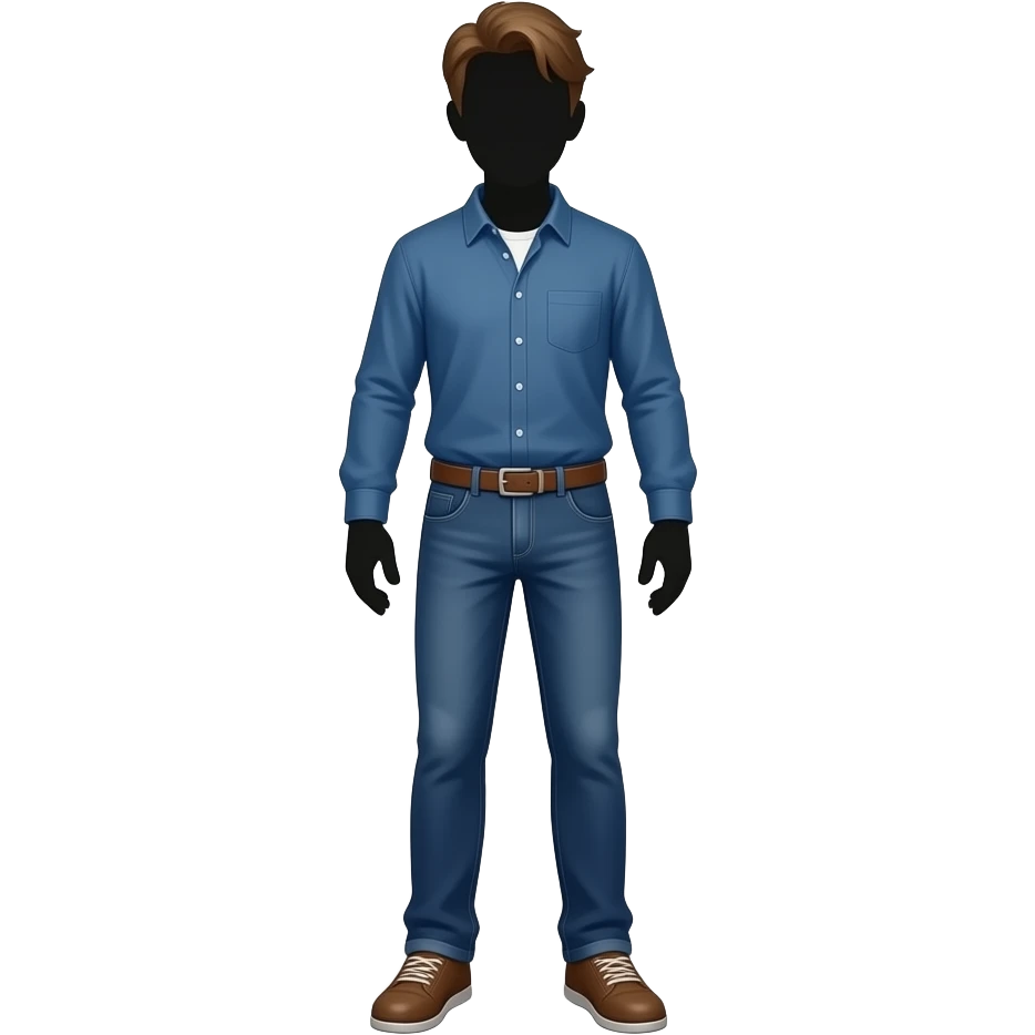 show the shadow of a standing character emoji