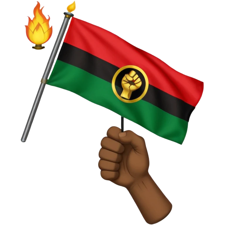 Pan African-African American Flag (Red-Black and Green horizontal stripes) emoji