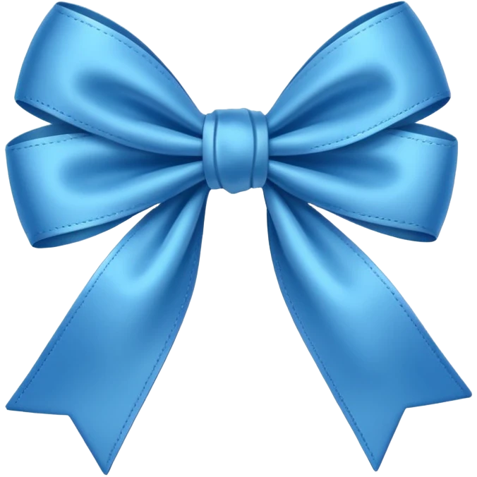 Blue bow emoji