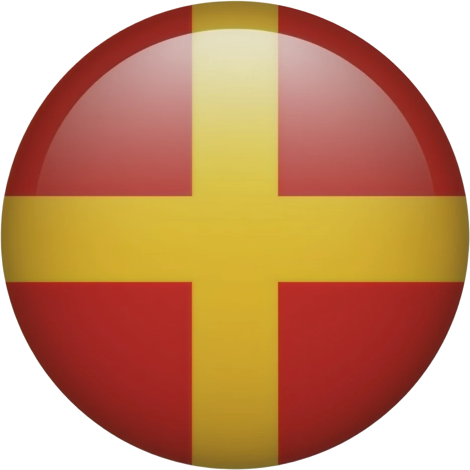 Classic emoji of republic of Georgia's flag but the middle big cross having gold outline but inside the flag in middle cross and make all red little dark emoji