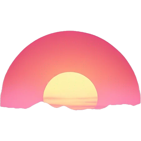 Pink sunset emoji