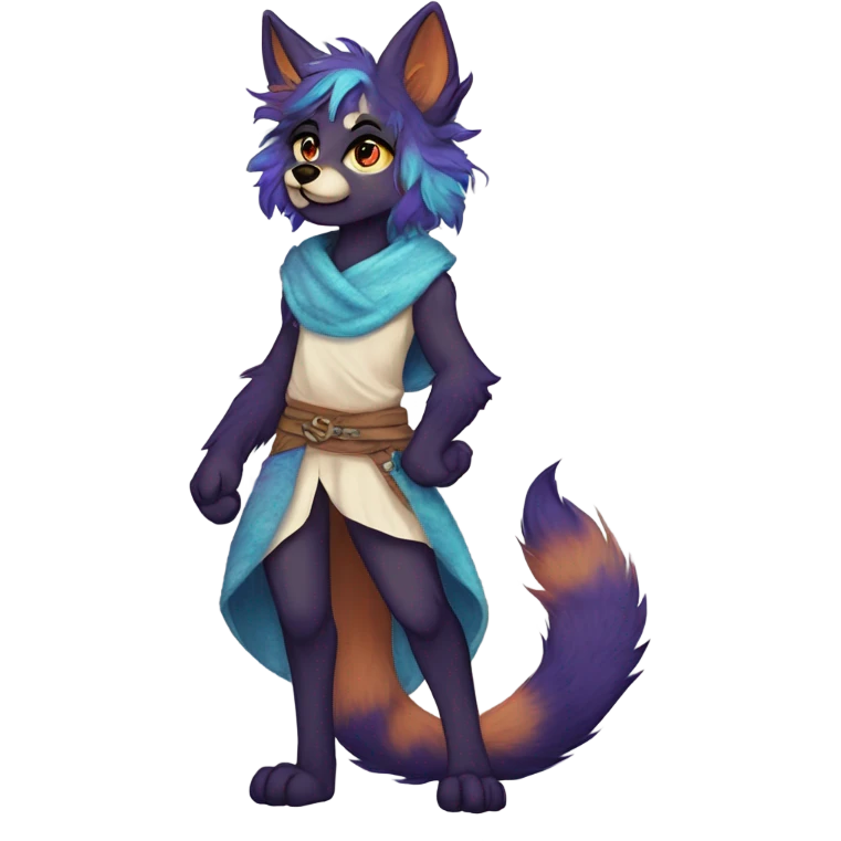 Colorful Anthro Fionbri Furry by Falvie-Griffsnuff-Kamirah-LiLaiRa, full body emoji