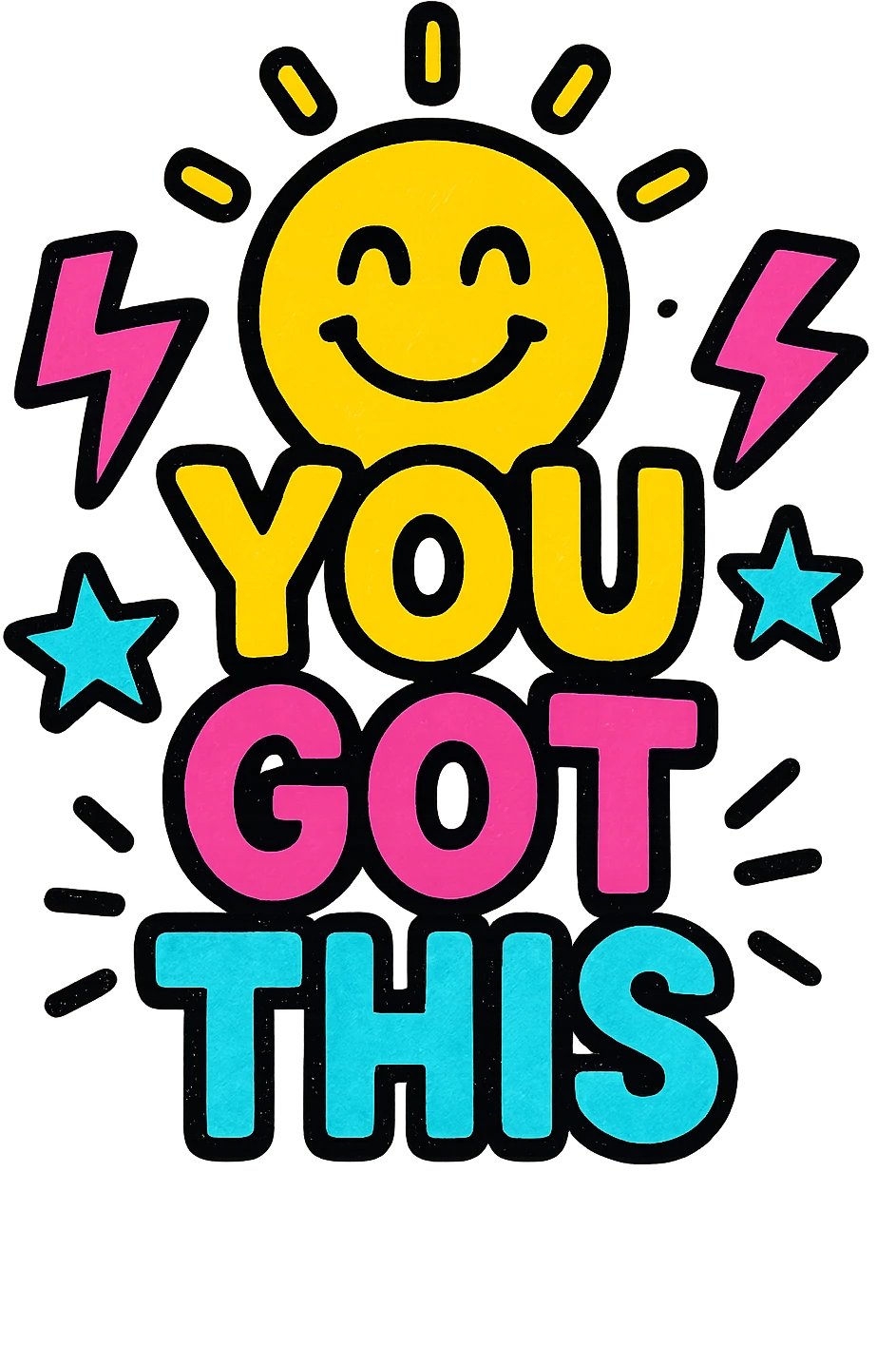 motivation, energetic, uplifting, vibrant colors, modern icon style emoji