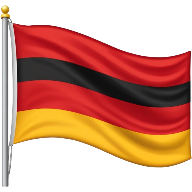 Crear una bandera con franja del mismo, tamaño, color roja, amarilla y negra del mismo tamaño inspirada en la de Alemania emoji