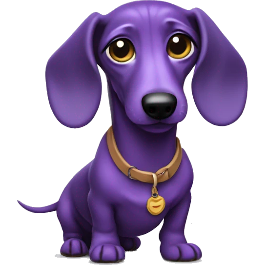 Purple dachshund  emoji