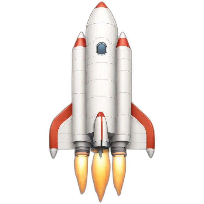 Flesh colored rocket ship emoji