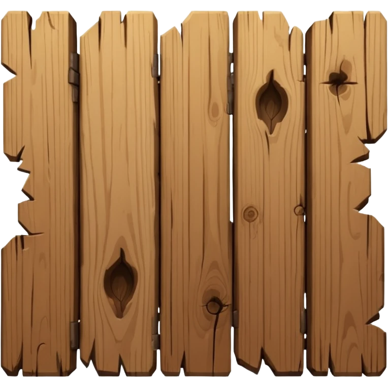 one simple cartoon like wood plank emoji