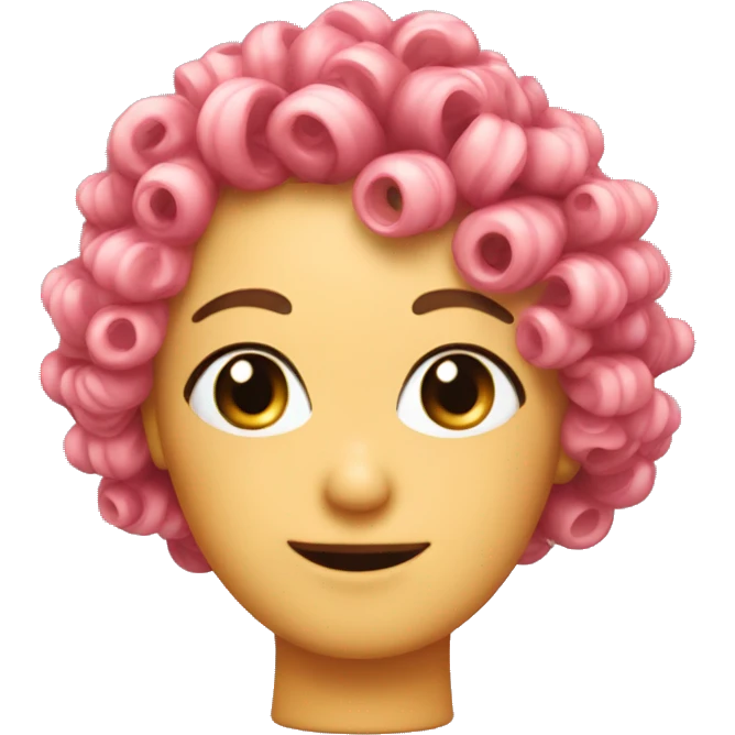 a plastic curler for hair emoji