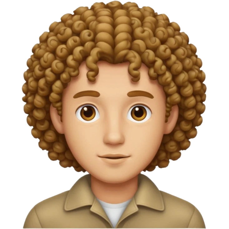 men with curly  hairs emoji